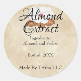 Custom Almond Extract Oil Label