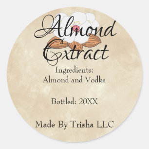 Custom Almond Extract Oil Label