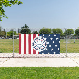 Custom America 250 Vintage Patriotic Flag Banner