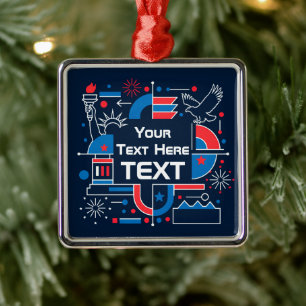 Custom America’s 250th anniversary Metal Ornament