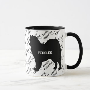 CUSTOM American Eskimo Dog Silhouette Mug