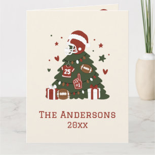 Custom American Football Christmas Card