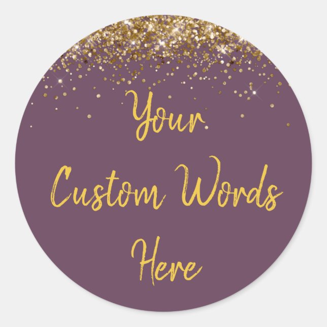 Custom Amethyst Customized Birthday Party Favour Classic Round Sticker (Front)