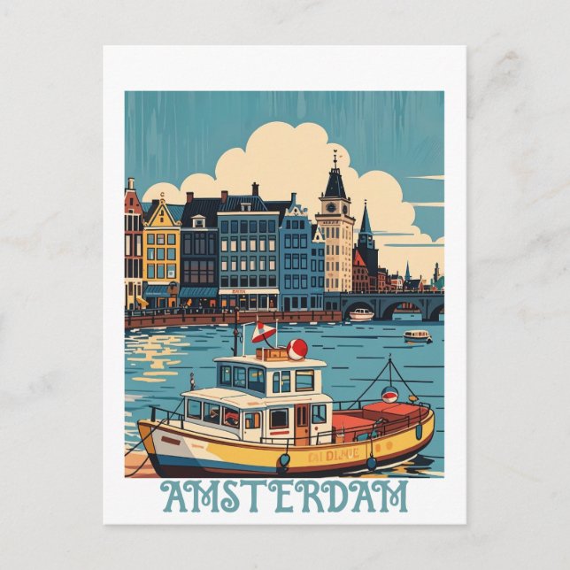 custom Amsterdam Netherlands Postcard (Front)