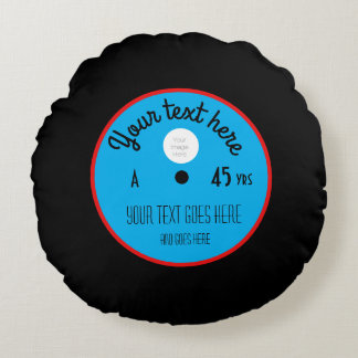 Custom analogue Vinyl Record – Personalized Round Pillow