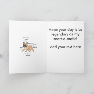 Custom Anatomy of a French Bulldog Card