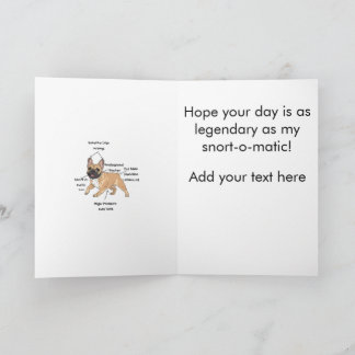 Custom Anatomy of a French Bulldog Card