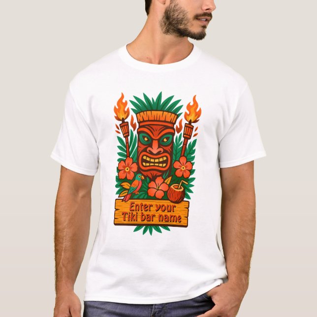 Custom and Customizable Tiki Bar Shirt (Front)