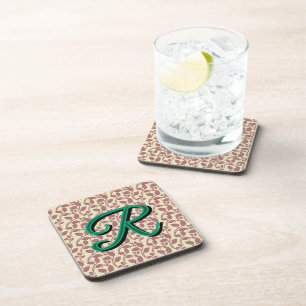 Custom and personalized botanical pattern coaster