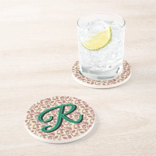 Custom and personalized botanical pattern coaster
