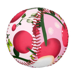 Custom and personalized cherry butterfly gift baseball