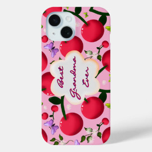 Custom and personalized cherry butterfly gift iPhone 15 case
