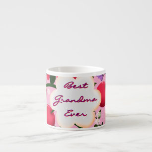 Custom and personalized cherry butterfly gift  espresso cup
