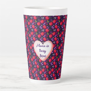 Custom and personalized Cute Cherry Butterfly  Latte Mug