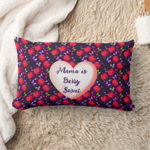 Custom and personalized Cute Cherry Butterfly  Lumbar Pillow