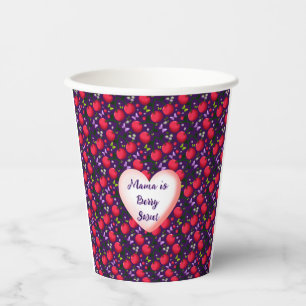 Custom and personalized Cute Cherry Butterfly  Paper Cups