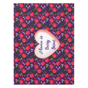 Custom and personalized Cute Cherry Butterfly  Tablecloth