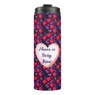 Custom and personalized Cute Cherry Butterfly  Thermal Tumbler