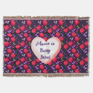 Custom and personalized Cute Cherry Butterfly  Throw Blanket