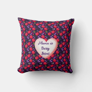 Custom and personalized Cute Cherry Butterfly  Throw Pillow