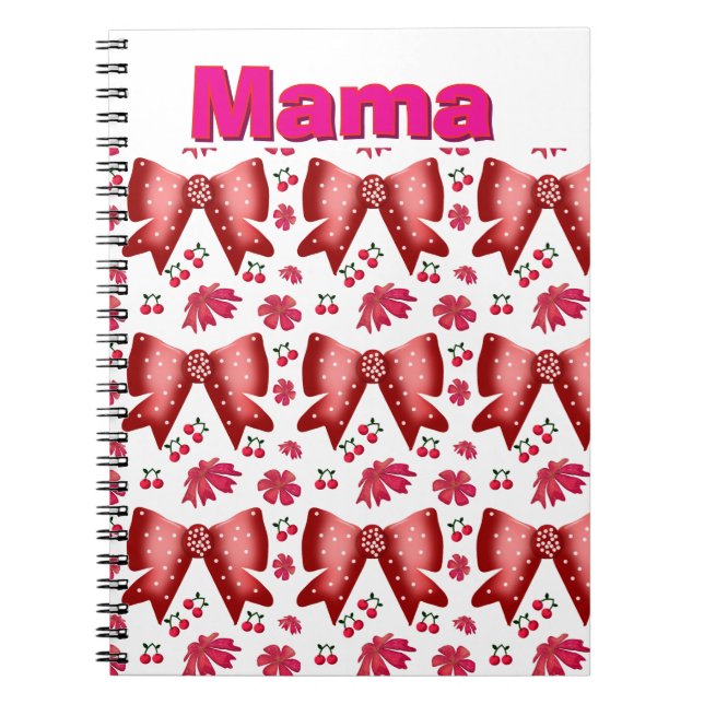 Custom and personalized Cute Coquette Gift Notebook (Front)
