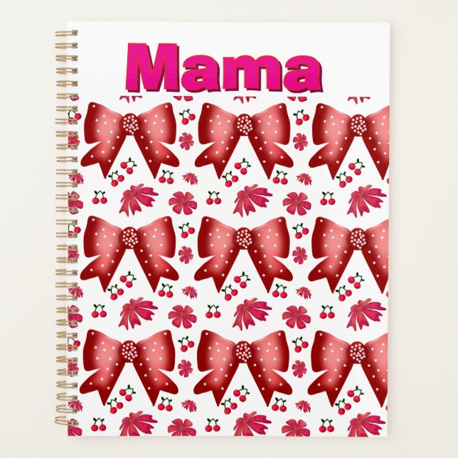 Custom and personalized Cute Coquette Gift Planner (Front)