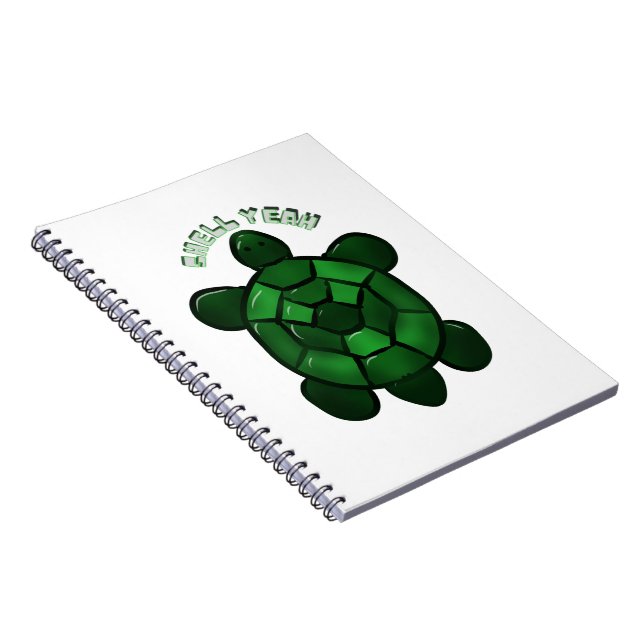 Custom and personalized Cute Turtle  Notebook (Right Side)
