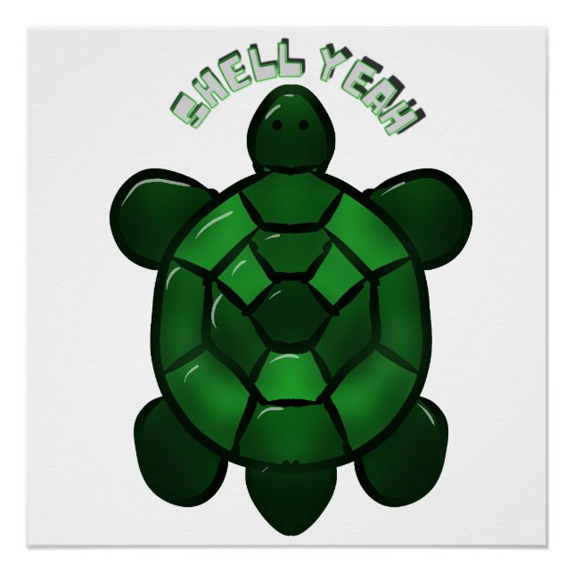 Custom and personalized Cute Turtle  Poster (Front)