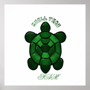 Custom and personalized Cute Turtle  Poster