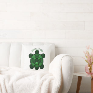 Custom and personalized Cute Turtle Throw Pillow