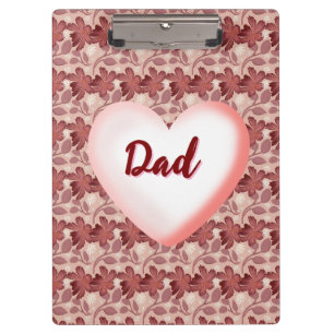 Custom and personalized floral gift for Father Clipboard