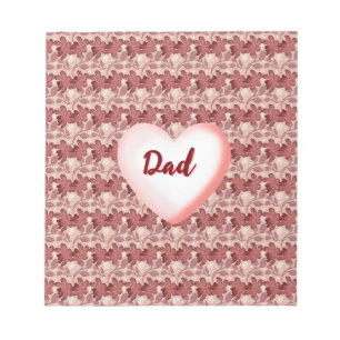 Custom and personalized floral gift for Father Notepad