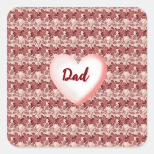 Custom and personalized floral gift for Father  Square Sticker