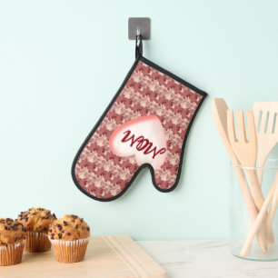 Custom and personalized floral gift for Mom Oven Mitt