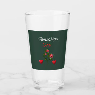 Custom and personalized floral gift  glass