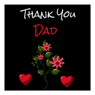 Custom and personalized floral gift  poster