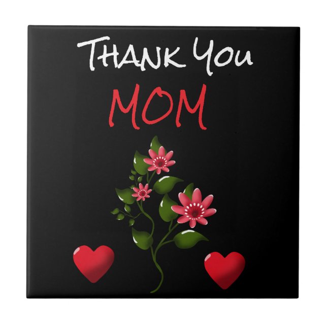 Custom and personalized floral gift  tile (Front)