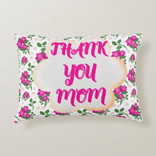 Custom and personalized floral pattern accent pillow