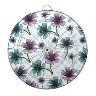 Custom and personalized floral pattern  dartboard