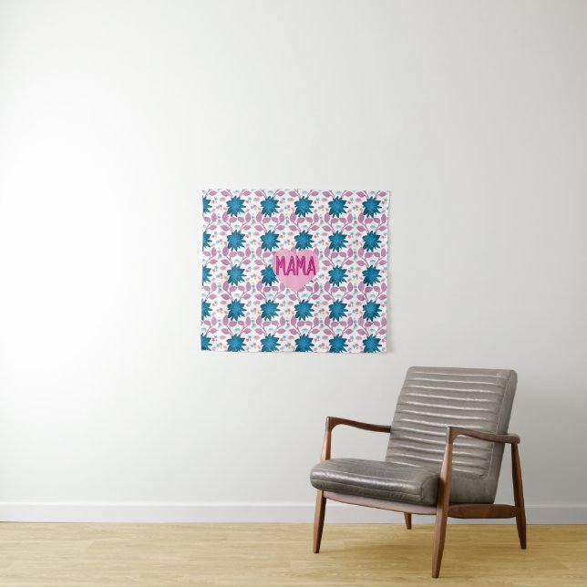 Custom and personalized floral pattern gift for Mo Tapestry (In Situ (Horizontal))