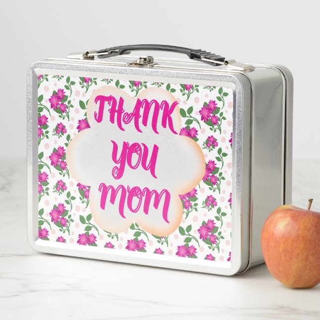 Custom and personalized floral pattern  metal lunch box (In Situ)