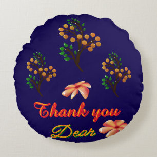 Custom And personalized gift Botanical Pattern  Round Pillow