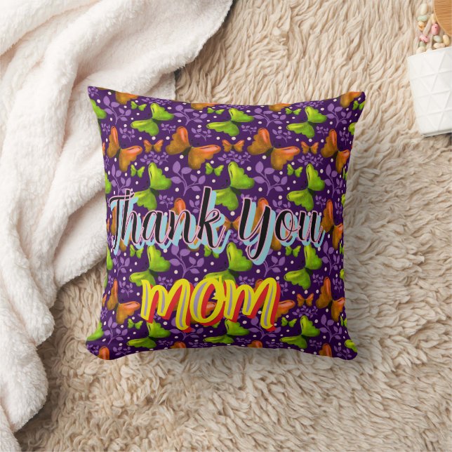 Custom and personalized gift butterfly Pattern   Throw Pillow (Blanket)