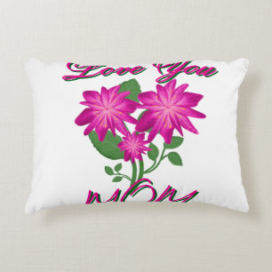 Custom and Personalized Mother's Day Floral gift Accent Pillow