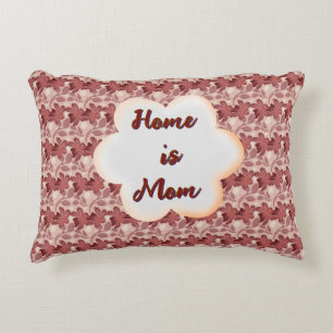 Custom and personalized mother's day floral gift  accent pillow