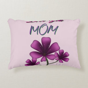 Custom and personalized mother's day floral gift  accent pillow