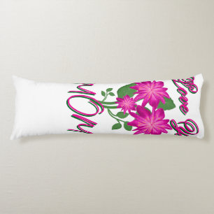 Custom and Personalized Mother's Day Floral gift Body Pillow