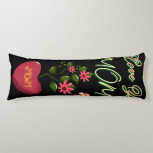 Custom and Personalized Mother's Day Floral gift  Body Pillow