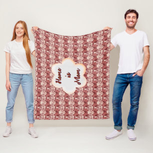 Custom and personalized mother's day floral gift  fleece blanket