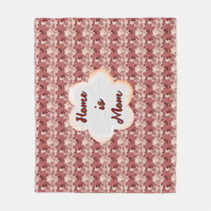 Custom and personalized mother's day floral gift fleece blanket